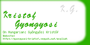 kristof gyongyosi business card