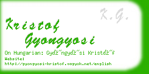 kristof gyongyosi business card